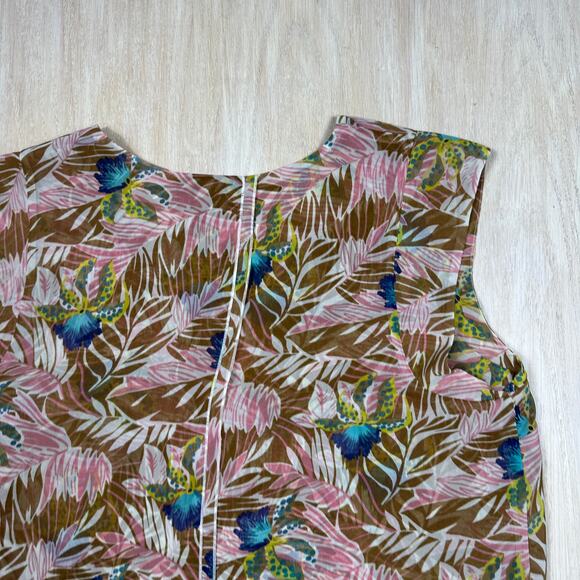 Cabi Sleeveless Tropical Print Parlor Resortwear Vacation Coastal Casual Top XL - Picture 14 of 16